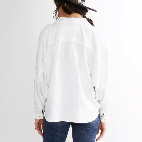 BKE Frayed Button up Shirt - Picture 2 of 4